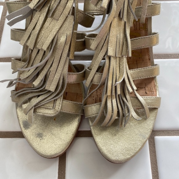 Sam Edelman shoes size 10  gold  3" heels - Picture 4 of 7